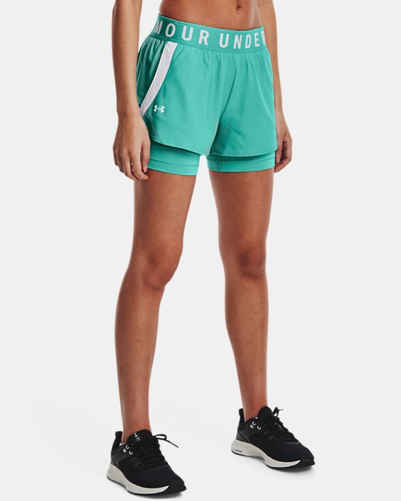 Damen UA Play Up 2-in-1-Shorts, Green, pdpMainDesktop image number 0